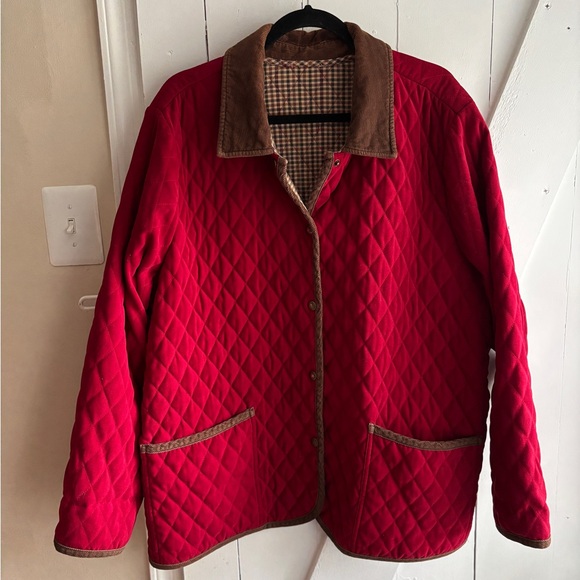 Orvis Red and Brown Corduroy Barn Coat Chore Jacket - Picture 1 of 9
